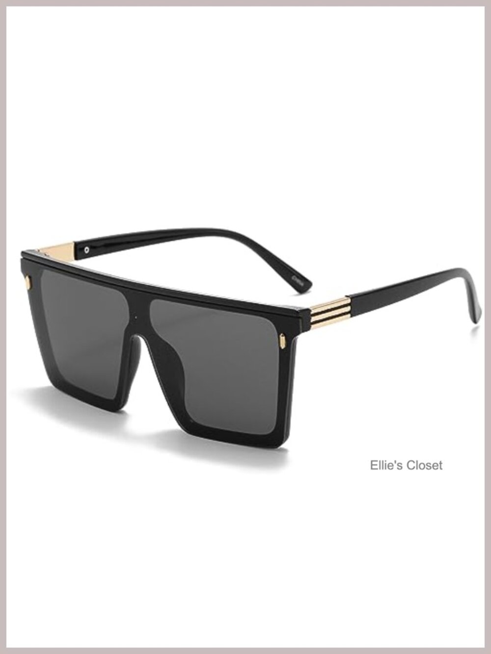 Oversized Square Flat Top Sunglasses UV400 Full Frame Lightweight Fashion